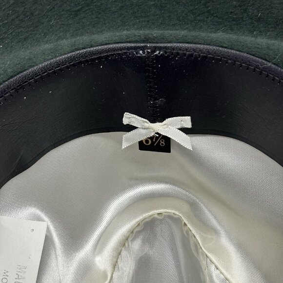 Robert Hall Magill Hat Mfg. Montreal Que Green Genuine Fur Felt Hat 6 7/8 fedora - Picture 5 of 16